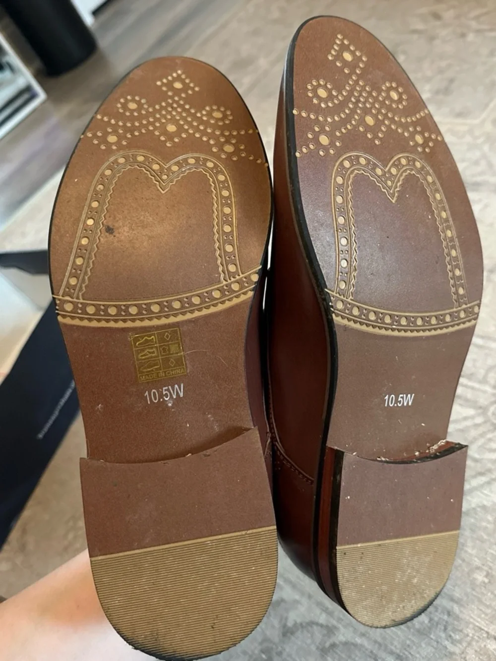 Men's Brown Leather Oxford Lace-Up Shoes
